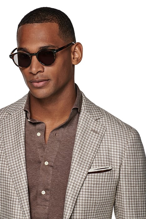 LIGHT BROWN HOUNDSTOOTH HAVANA BLAZER 5