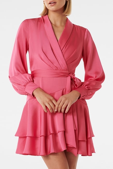 MIKAYLA SATIN MINI DRESS RASPBERRY JELLY 1