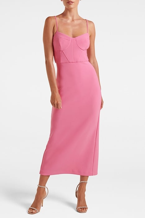 ELSA CORSET BODYCON MIDI CARNATION 1