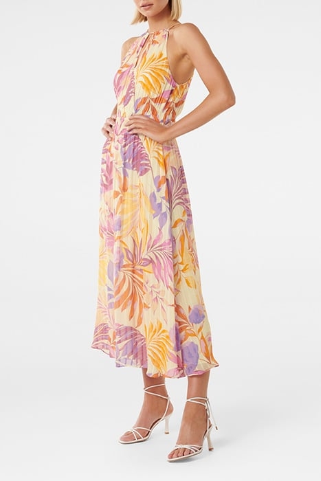 JAE HALTER MIDI DRESS LILAC MIAMI TROPICAL 3