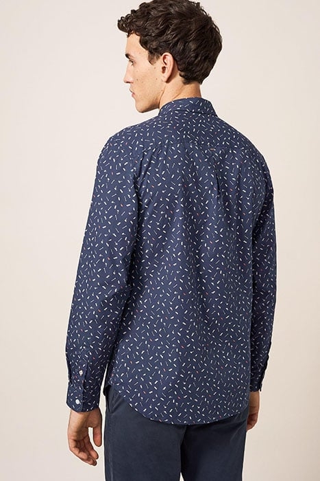 INSTRUMENTS PRINTED SHIRT DARK NAVY 2