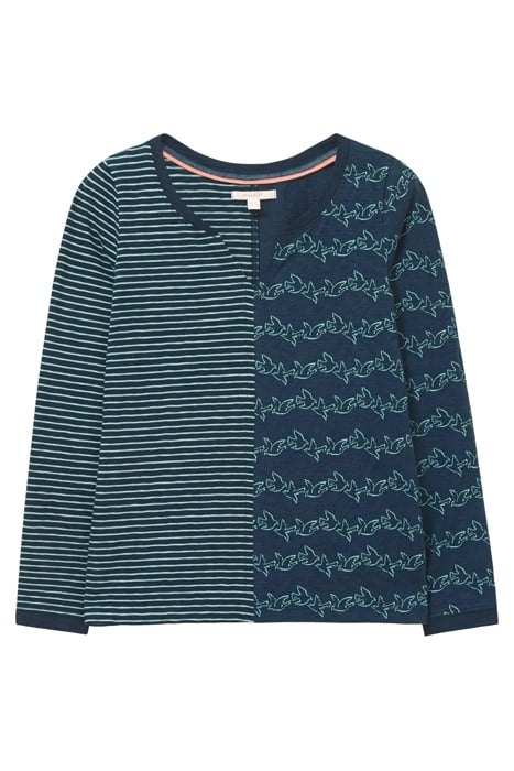 NELLY LS TEE TEAL MULTI 4