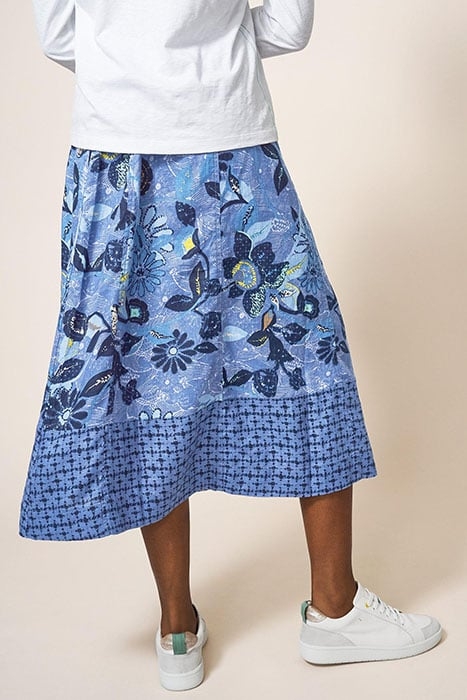 CIARA LINEN SKIRT BLUE 3