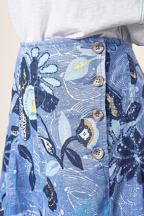 CIARA LINEN SKIRT BLUE 4