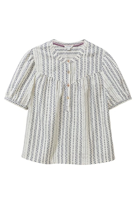 ARIA TEXTURED STRIPE TOP IVORY MULTI 4