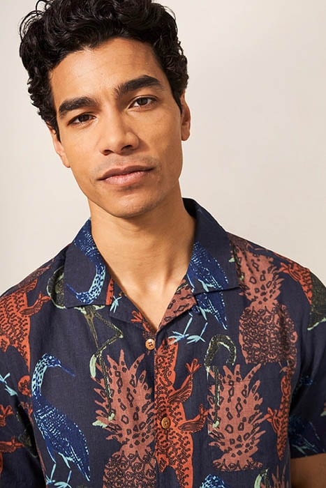 SAFARI PRINTED SHIRT DARK NAVY 3