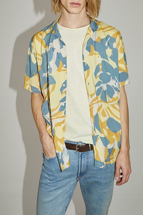AQUA XL FLORAL PRINT REGULAR SHIRT 1