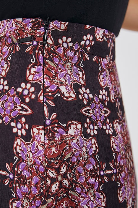 PURPLE BOHO PRINT LONG SKIRT 7