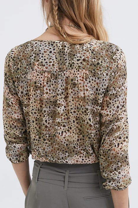 ALMOND ANIMAL PRINT BLOUSE 2