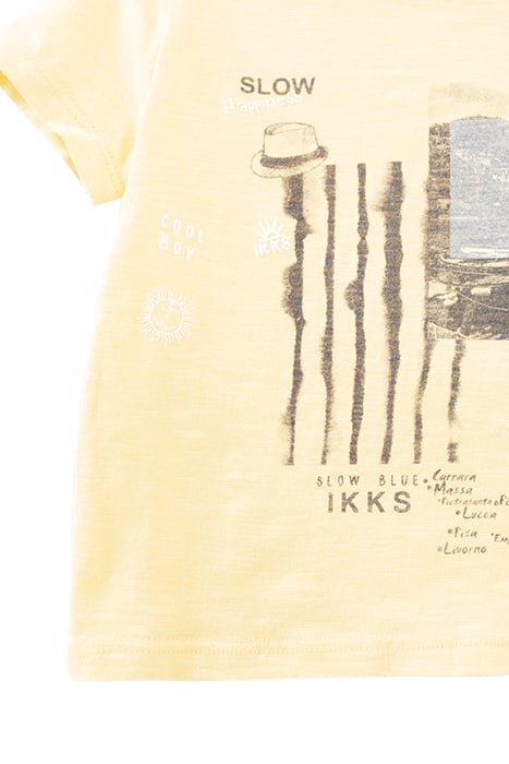 BABY BOYS’ YELLOW ORGANIC COTTON T-SHIRT WITH BOATS 3
