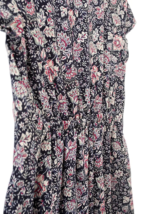 GIRLS' NAVY FLOWER PRINT LENZING™ ECOVERO™ LONG DRESS 5