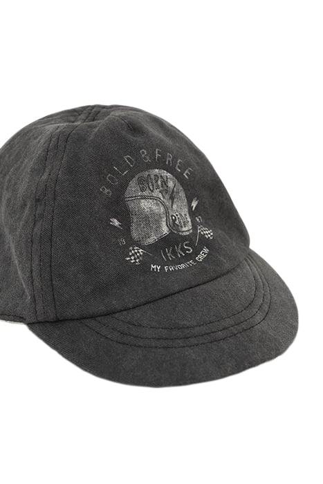 BABY BOYS' PRINTED BEIGE/GREY REVERSIBLE CAP 5