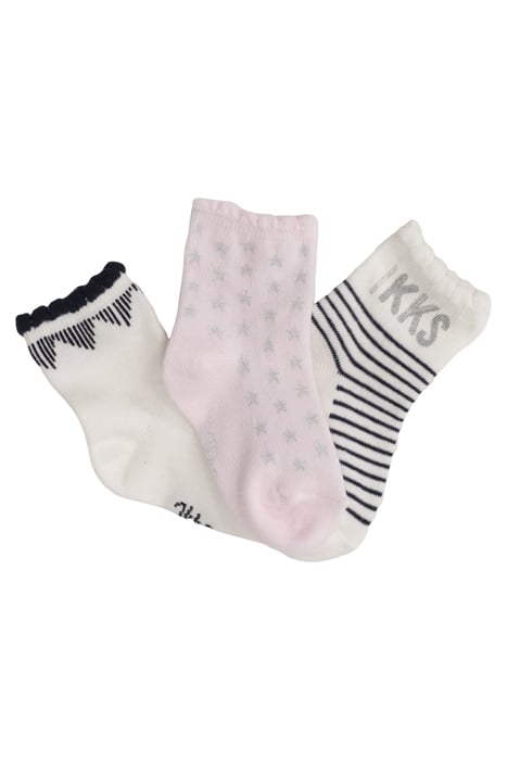 BABY GIRLS’ PINK, WHITE AND NAVY SOCKS 2