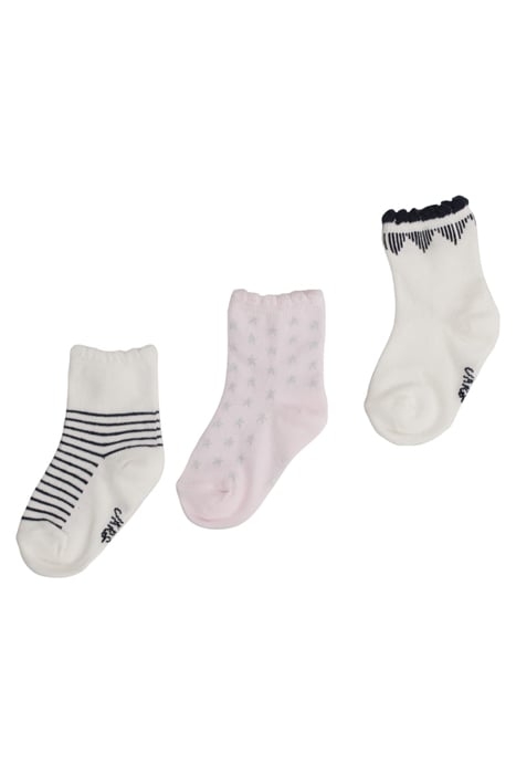 BABY GIRLS’ PINK, WHITE AND NAVY SOCKS 6