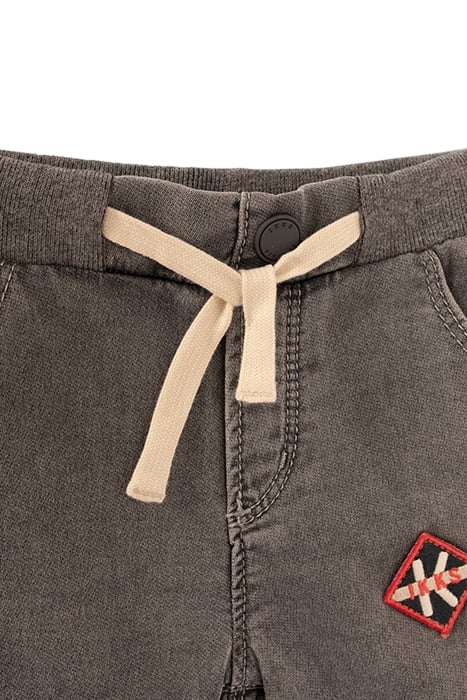 BABY BOYS’ GREY DENIM ELASTICATED WAIST BERMUDA SHORTS 3