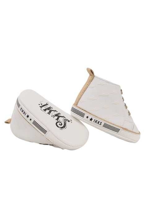 BABY GIRLS’ ECRU TRAINERS WITH GOLD LACES 5