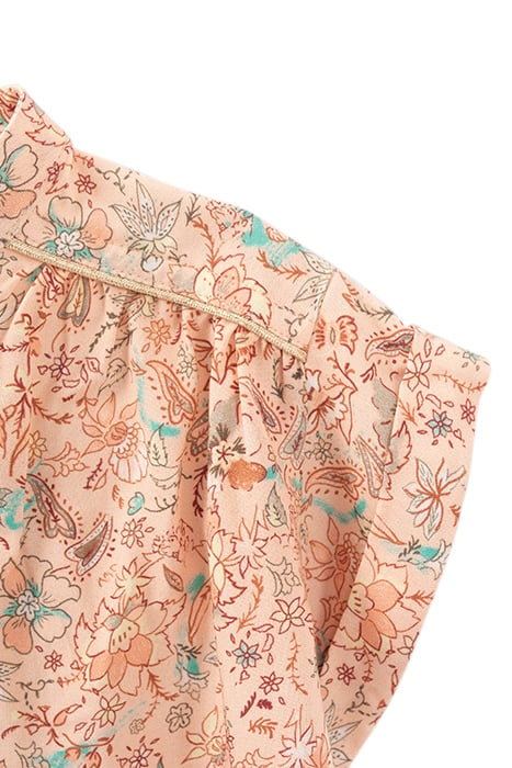 GIRLS’ PEACH FLORAL PRINT LENZING™ ECOVERO™ VISCOSE SHIRT 3