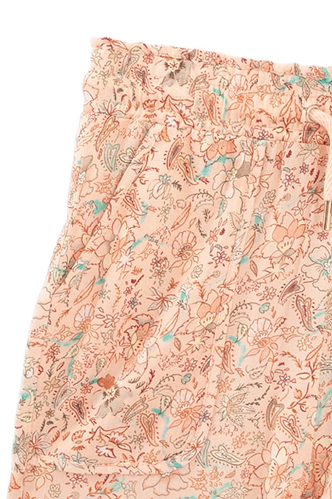 GIRLS’ PEACH FLORAL PRINT LENZING™ ECOVERO™ VISCOSE TROUSERS 6