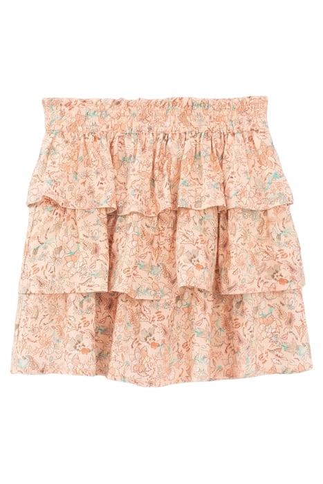 GIRLS’ PEACH FLORAL PRINT LENZING™ ECOVERO™ VISCOSE SKIRT 3