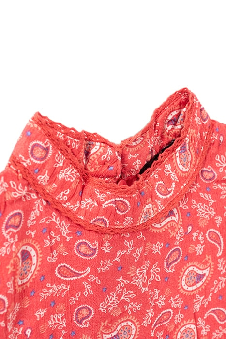 GIRLS’ RED PAISLEY PRINT LENZING™ ECOVERO™ VISCOSE BLOUSE 3