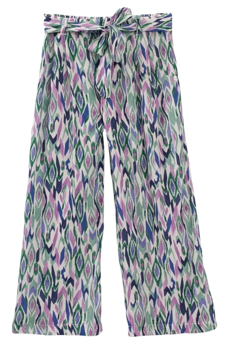 GIRLS’ OFF-WHITE IKAT DIAMOND PRINT TROUSERS 2