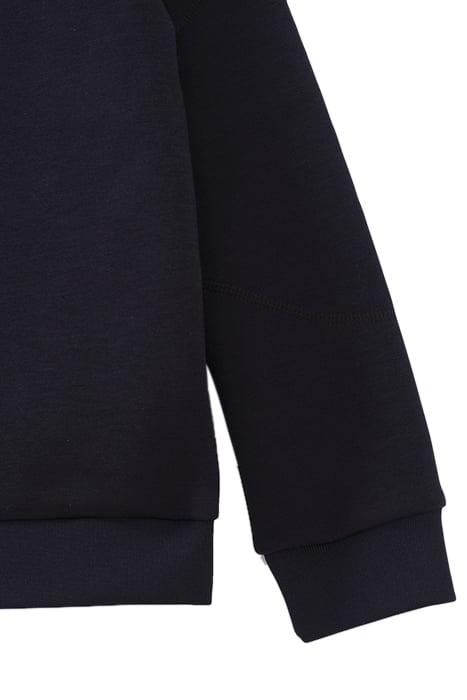 NAVY SWEATSHIRT WITH EMBOSSED SLOGAN 5