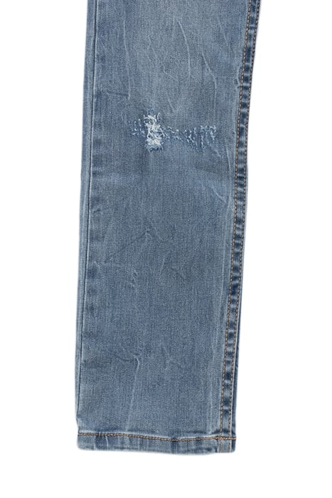 BOYS’ BLUE SLIM JEANS WITH PLACED DISTRESSING 6