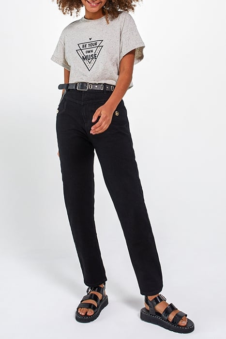 GREY SLOUCHY JEANS WITH DECORATIVE BUTTONS 3