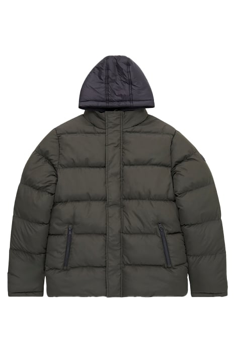 ROW FLEECE PUFFER COAT KHAKI/BLACK 3