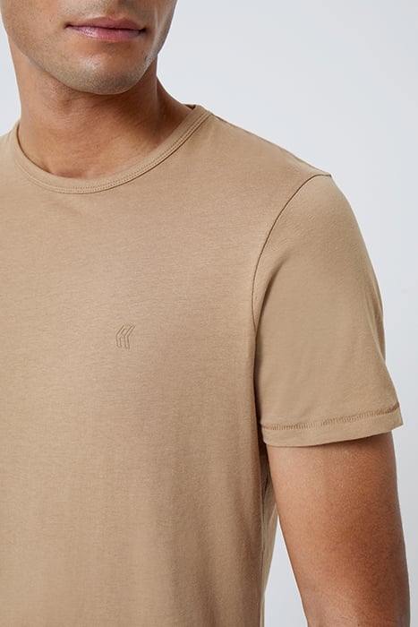 CREW NECK SHORT SLEEVE T-SHIRT CAMEL 4