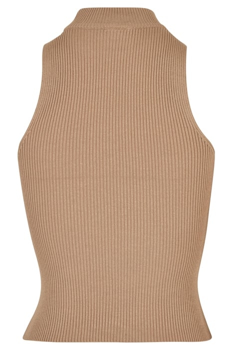 LADIES SHORT RIB KNIT TURTLENECK TOP UNIONBEIGE 5