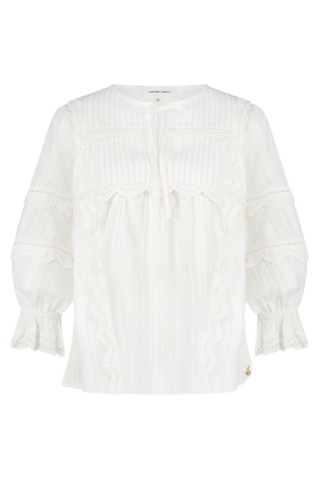 LUCIA SHORT SLEEVE TOP CREAM WHITE 4