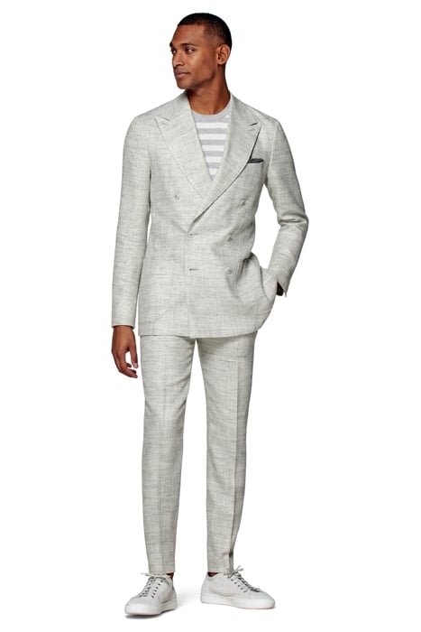 LIGHT GREY HERRINGBONE HAVANA SUIT LIGHT GREY 1
