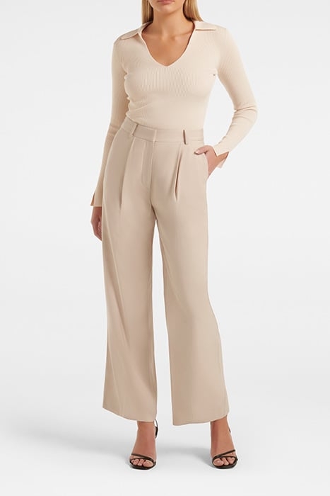 INES TAILORED STRAIGHT LEG PANT NEUTRAL 3