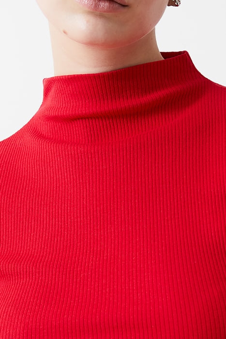 RIB TURTLE NK TOP POPPY 4