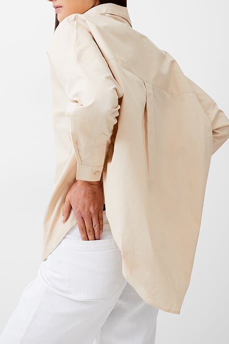 L/S VEE COLLAR POPLIN POPOVER STONE 2