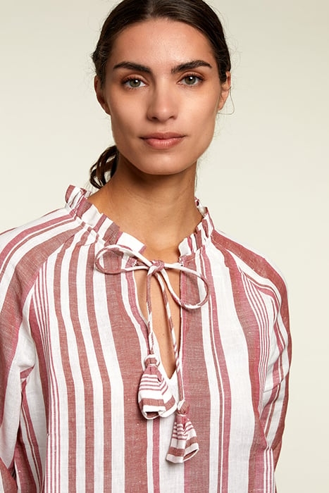 RED/WHITE STRIPED SHIRT WITH TASSELS 4