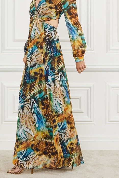 URSULA GOWN SOLID EUTOPIA MAXI DRESS PRINT 7