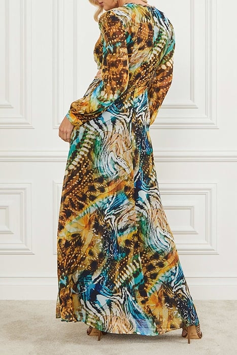 URSULA GOWN SOLID EUTOPIA MAXI DRESS PRINT 2