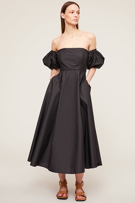 OFF-SHOULDERS SUMMER LONG DRESS BLACK 1