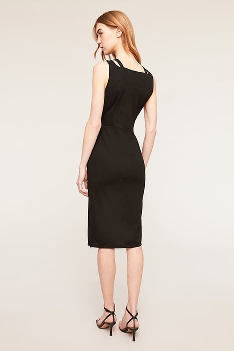SHORT CREPE JERSEY SHEATH DRESS BLACK 2
