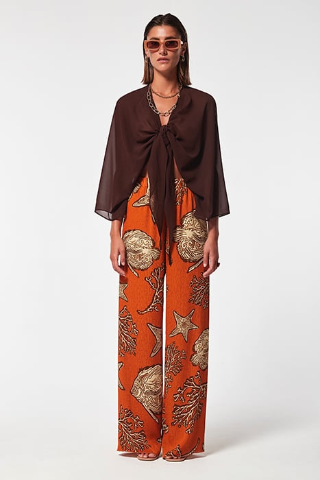 CHIFFON EIROL JACKET BROWN 2