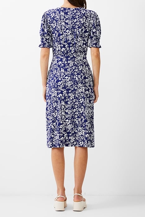 FLORALE BUTTON-THRU DRESS MIDI DK NAVY/WHITE 2