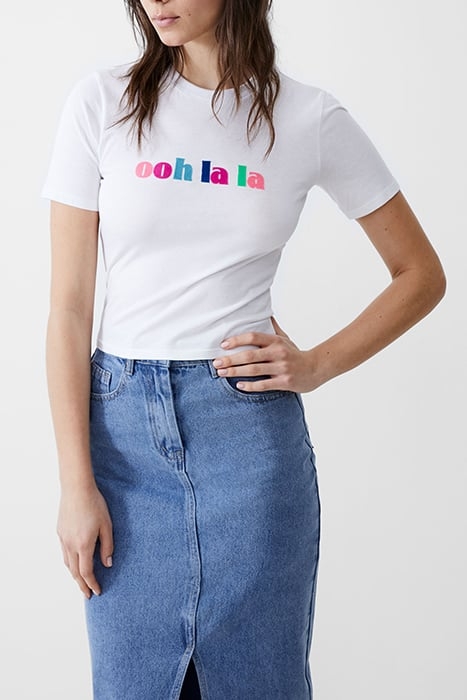 OOH LA LA FITTED TEE WHITE 1