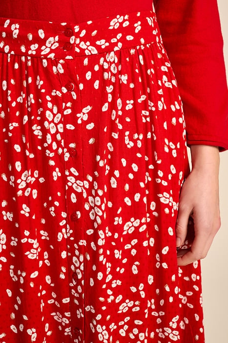 JAMY - CHERRY MIDI SKIRT WITH ABSTRACT FLORAL PRINT 5