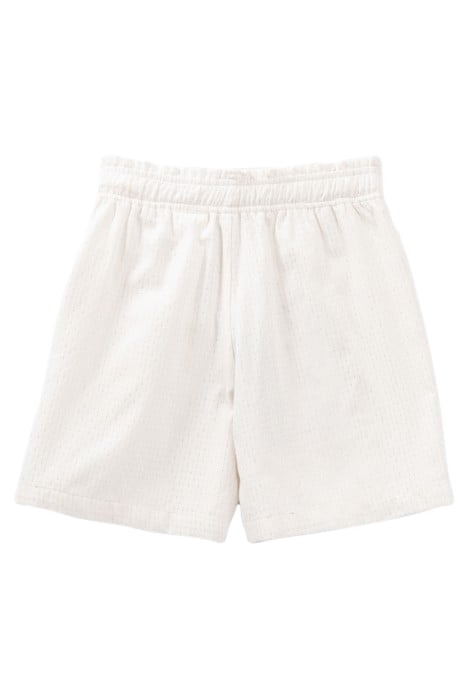 GIRL'S WHITE JACQUARD SHORTS WITH GOLD STRIPES 2