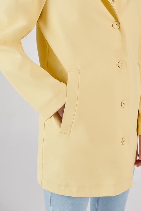 I.CODE LIGHT YELLOW HOODED RUBBER WINDCHEATER 4