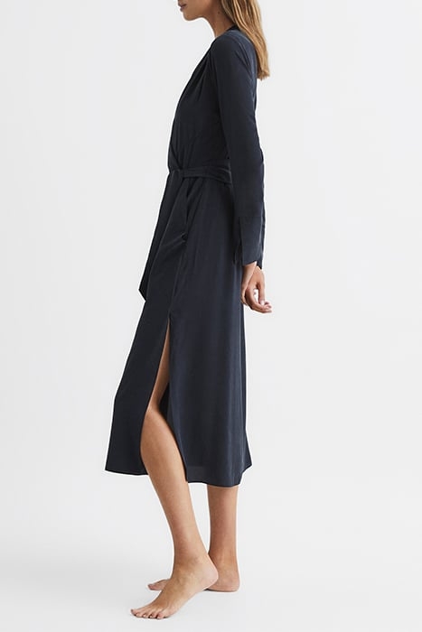 ILLARIA-SILK ROBE NAVY 5