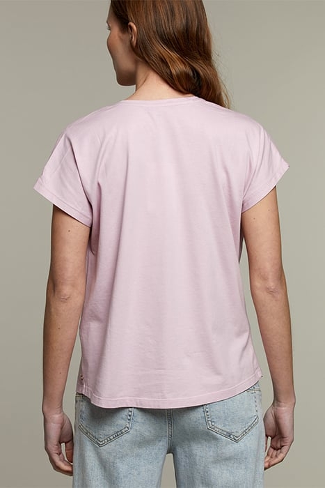 LILA COTTON V-NECK T-SHIRT 2