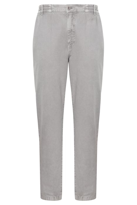 LOGO SIGNATURE GABARDINE TROUSERS GREY 3